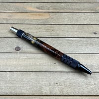 Image 2 of Handcrafted Mesquite Wood Ballpoint Click Pen with Black and Gold Resin