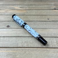 Image 2 of Handmade Fractured Snow White Rollerball Pen