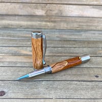 Image 2 of Handmade Segmented Wood Rollerball Pen with Red Oak, Mesquite, Walnut and Maple Wood