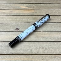 Image 3 of Handmade Fractured Snow White Rollerball Pen
