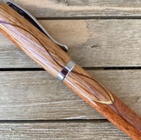 Image 3 of Handmade Segmented Wood Rollerball Pen with Red Oak, Mesquite, Walnut and Maple Wood