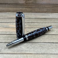 Image 2 of Handcrafted Coffee Bean Rollerball Pen in Gray Resin