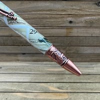 Image 5 of Handmade Fly Fishing Pen made USPS Fly Stamps in Antique Copper