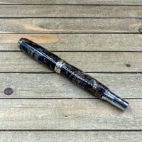 Image 6 of Handmade Buckeye Burl Rollerball Pen with Chrome and Gold Accents