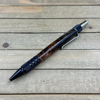 Image 6 of Handcrafted Mesquite Wood Ballpoint Click Pen with Black and Gold Resin