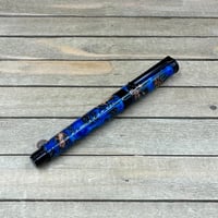 Image 6 of Handcrafted Pine Cone Rollerball Pen in Blue Resin