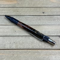 Image 7 of Handcrafted Mesquite Wood Ballpoint Click Pen with Black and Gold Resin