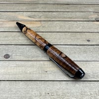 Image 7 of Handmade Spalted English Walnut Ballpoint Pen: Black Chrome Finish