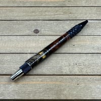 Image 8 of Handcrafted Mesquite Wood Ballpoint Click Pen with Black and Gold Resin