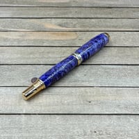 Image 9 of Handmade Purple Dyed Black Ash Burl Rollerball Pen
