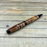 Image 8 of Handmade Spalted English Walnut Ballpoint Pen: Black Chrome Finish