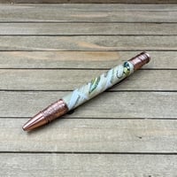 Image 9 of Handmade Fly Fishing Pen made USPS Fly Stamps in Antique Copper