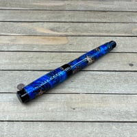 Image 9 of Handcrafted Pine Cone Rollerball Pen in Blue Resin
