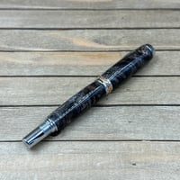 Image 10 of Handmade Buckeye Burl Rollerball Pen with Chrome and Gold Accents