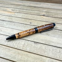 Image 10 of Handmade Spalted English Walnut Ballpoint Pen: Black Chrome Finish