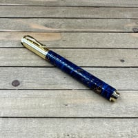 Image 1 of Handcrafted Blue Resin and Pinecone Rollerball Pen 