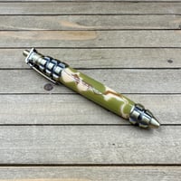 Image 1 of Handcrafted Pineapple Grenade Pen in Desert Military Camo Acrylic
