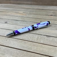 Image 1 of Handmade Purple and White Acrylic Cigar Pen