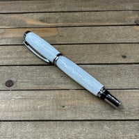 Image 1 of Icicle White Handmade Acrylic Rollerball Pen