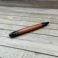 Image 2 of Exotic Sapele and Gunmetal Reclaimed Hardwood Polaris Style Ballpoint Pen