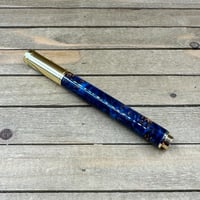 Image 3 of Handcrafted Blue Resin and Pinecone Rollerball Pen 