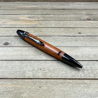 Image 4 of Exotic Sapele and Gunmetal Reclaimed Hardwood Polaris Style Ballpoint Pen