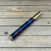 Image 4 of Handcrafted Blue Resin and Pinecone Rollerball Pen 
