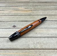 Image 5 of Exotic Sapele and Gunmetal Reclaimed Hardwood Polaris Style Ballpoint Pen