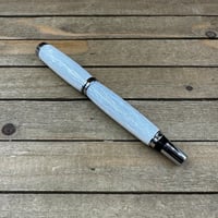 Image 4 of Icicle White Handmade Acrylic Rollerball Pen