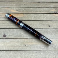 Image 4 of Large Handmade Resin Rollerball Pen with Chrome Accents