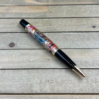 Image 5 of Cigar Label Ballpoint Pen, Handmade Resin Twist Pen, 24k Gold Accents