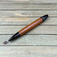 Image 6 of Exotic Sapele and Gunmetal Reclaimed Hardwood Polaris Style Ballpoint Pen