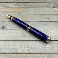 Image 6 of Royal Purple Pinecone Rollerball Pen with Gold Accents
