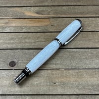 Image 5 of Icicle White Handmade Acrylic Rollerball Pen