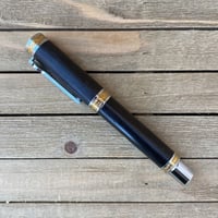 Image 6 of 2000 Year Old Irish Bog Oak Large Rollerball Capped Pen, Celtic Pen