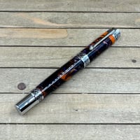 Image 6 of Large Handmade Resin Rollerball Pen with Chrome Accents