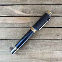 Image 7 of 2000 Year Old Irish Bog Oak Large Rollerball Capped Pen, Celtic Pen