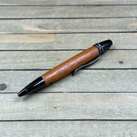 Image 8 of Exotic Sapele and Gunmetal Reclaimed Hardwood Polaris Style Ballpoint Pen