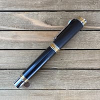 Image 8 of 2000 Year Old Irish Bog Oak Large Rollerball Capped Pen, Celtic Pen