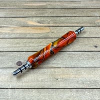 Image 7 of Handcrafted Double Ended Seam Ripper Bright Orange and Black Resin