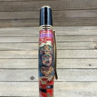 Image 8 of Cigar Label Ballpoint Pen, Handmade Resin Twist Pen, 24k Gold Accents