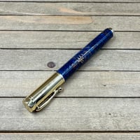Image 8 of Handcrafted Blue Resin and Pinecone Rollerball Pen 