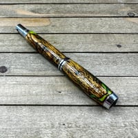 Image 9 of Handcrafted Cholla Cactus Skeleton Rollerball Pen with Candy Apple Green Resin