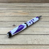 Image 8 of Handmade Purple and White Acrylic Cigar Pen