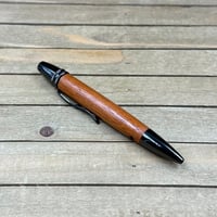 Image 10 of Exotic Sapele and Gunmetal Reclaimed Hardwood Polaris Style Ballpoint Pen
