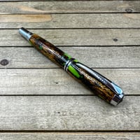 Image 10 of Handcrafted Cholla Cactus Skeleton Rollerball Pen with Candy Apple Green Resin