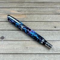 Image 2 of Confetti Resin Rollerball Pen, Handmade Junior Gentleman Style
