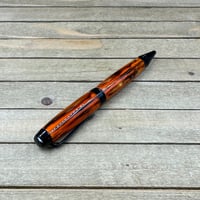 Image 8 of Handcrafted Acrylic Ballpoint Pen Amber, Orange, and Black Twist Pen
