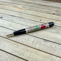 Image 10 of Red Rose Laser Inlay Pen – Handcrafted Wood Inlay Ballpoint Pen