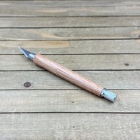 Image 1 of Handcrafted Red Oak Hobby Scalpel and Craft Knife
